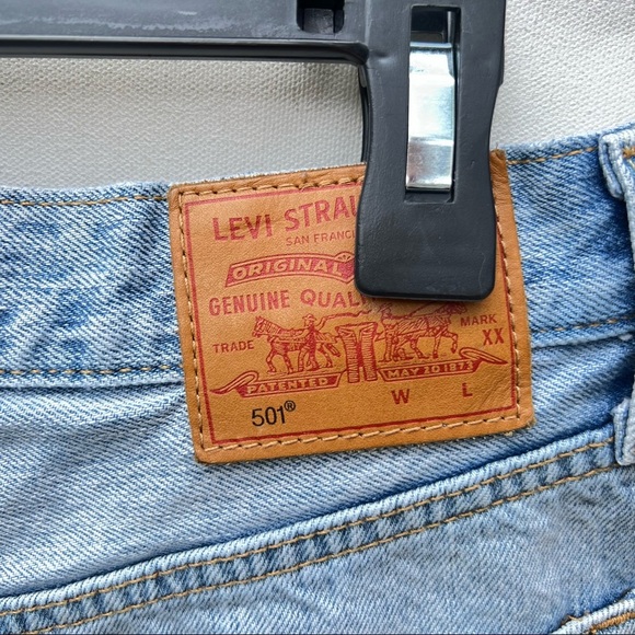 VINTAGE LEVI'S 501 Denim WAVELINE Cutoff Shorts 25 jean cutoff distressed - Picture 6 of 10